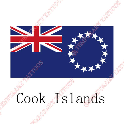 Cook Islands flag Customize Temporary Tattoos Stickers NO.1851